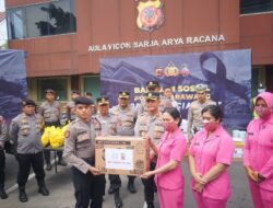 Polres Karawang Salurkan Bantuan Sosial Buat Korban Gempa Cianjur