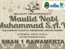 SMAN 1 Rawamerta Gelar Peringatan Maulid Nabi Muhammad SAW Sederhana Namun Penuh Makna Dengan Tema Kelahiran Cahaya Penerang Untuk Dunia