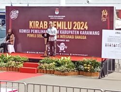 Bertajuk Pemilu Sebagai Sarana Integritas Bangsa, KPU Karawang Gelar Kirab Pemilu 2024