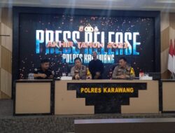 Polres Karawang Polda Jabar Gelar Konferensi Pers Paparkan Terkait Capaian Kinerja Tahun 2023