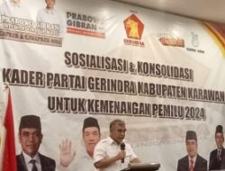 Panaskan Mesin Partai, Gerindra Kabupaten Karawang Gelar Sosialisasi Dan Konsolidasi Untuk Kemenangan Prabowo Gibran 