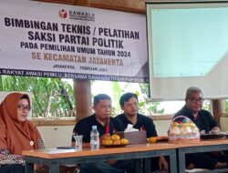 Panwascam Jayakerta Gelar Bimtek PTPS Dan Pelatihan Saksi Partai Politik