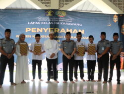 835 WBP Lapas Kelas IIA Karawang Terima Remisi Idul Fitri, 3 Langsung Bebas